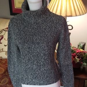 Gray turtleneck sweater